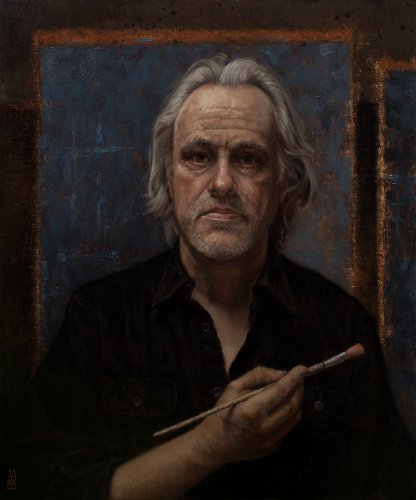 Zelfportret met penseel Zelfportret met penseel