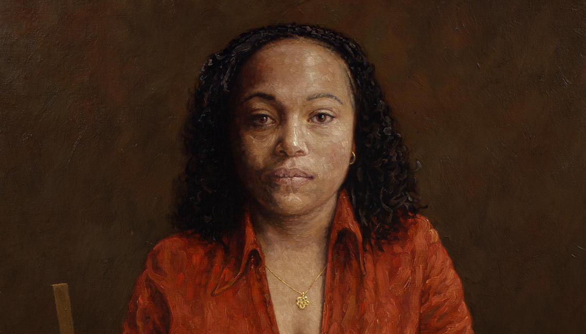 portret schilderij vrouw